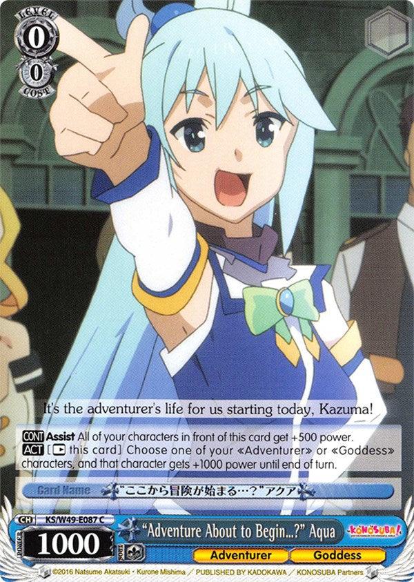 "Adventures About to Begin...?" Aqua (KS/W49-E087 C) [KonoSuba] - Blue Jay's Cauldron
