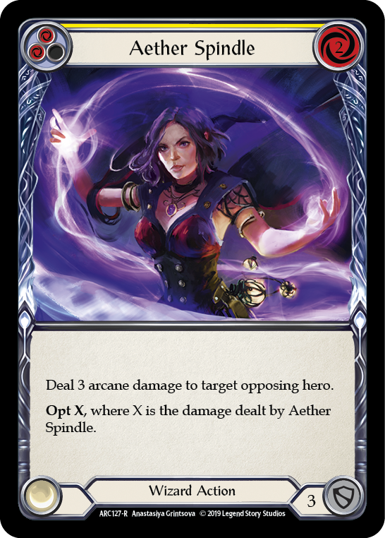 Husillo de éter (amarillo) [ARC127-R] (Arcane Rising) 1.ª edición Lámina arcoíris 