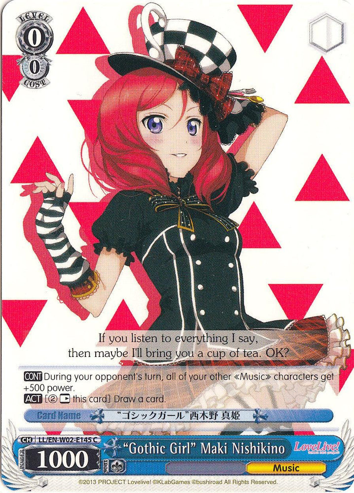 "Gothic Girl" Maki Nishikino (LL/EN-W02-E145 C) [Love Live! DX Vol.2] - Blue Jay's Cauldron