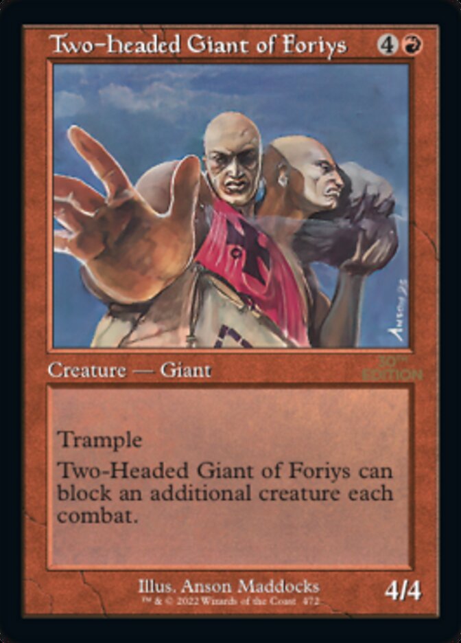 Gigante de dos cabezas de Foriys (Retro) [Edición 30 aniversario] 