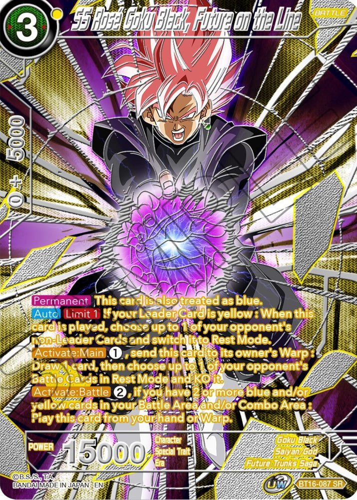 SS Rose Goku Black, Future on the Line (BT16-087) [Selección de coleccionista vol. 3] 
