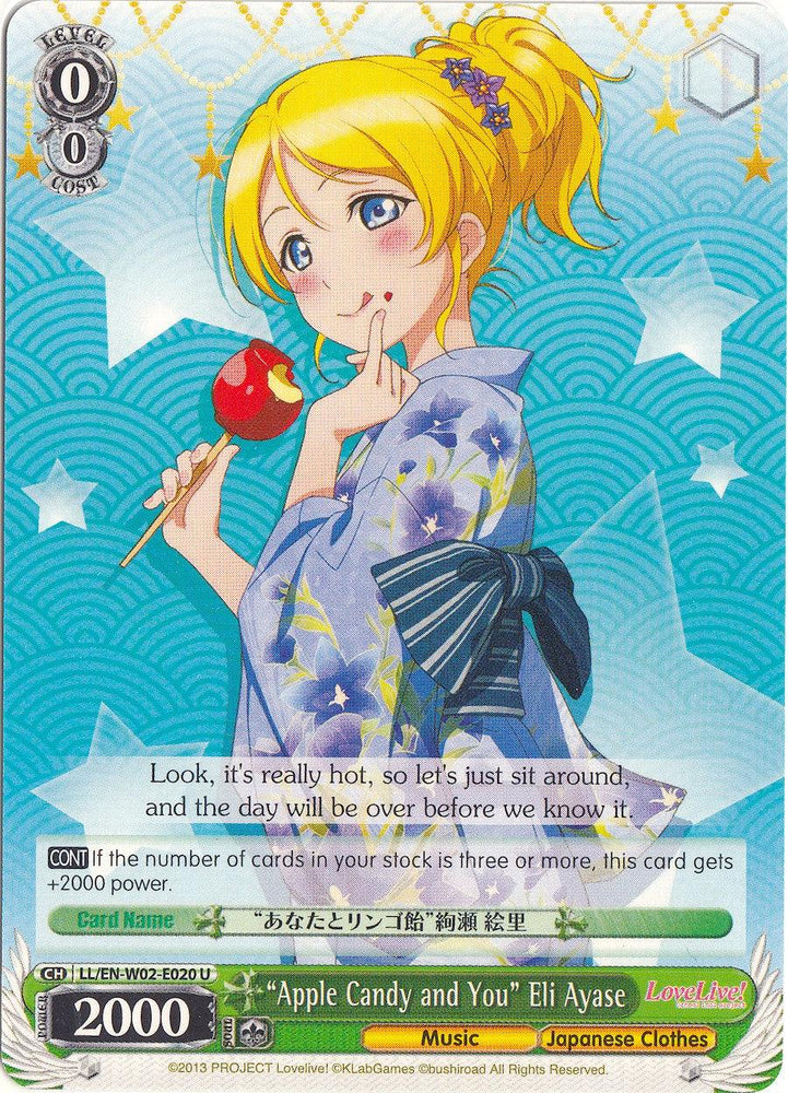"Apple Candy and You" Eli Ayase (LL/EN-W02-E020 U) [Love Live! DX Vol.2] - Blue Jay's Cauldron