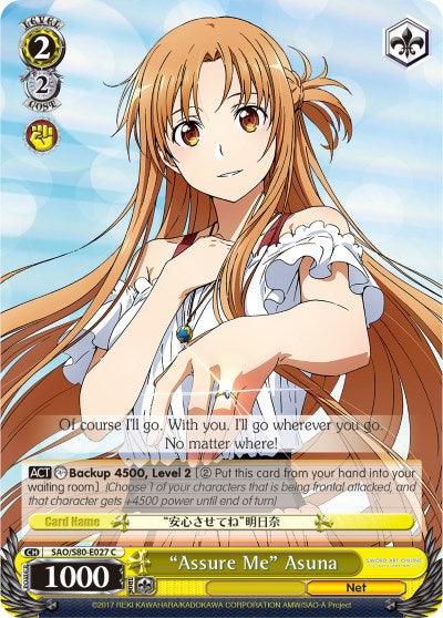 "Assure Me" Asuna (SAO/S80-E027 C) [Sword Art Online -Alicization- Vol.2] - Blue Jay's Cauldron
