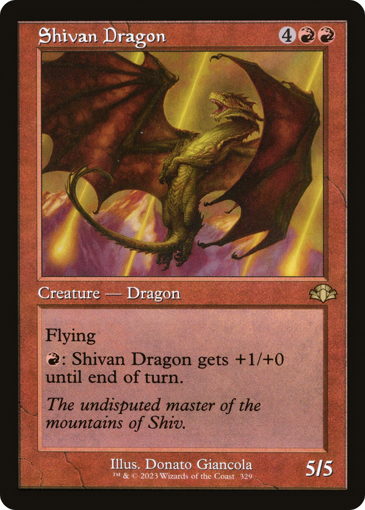 Dragón Shivan (Retro) [Dominaria Remastered] 
