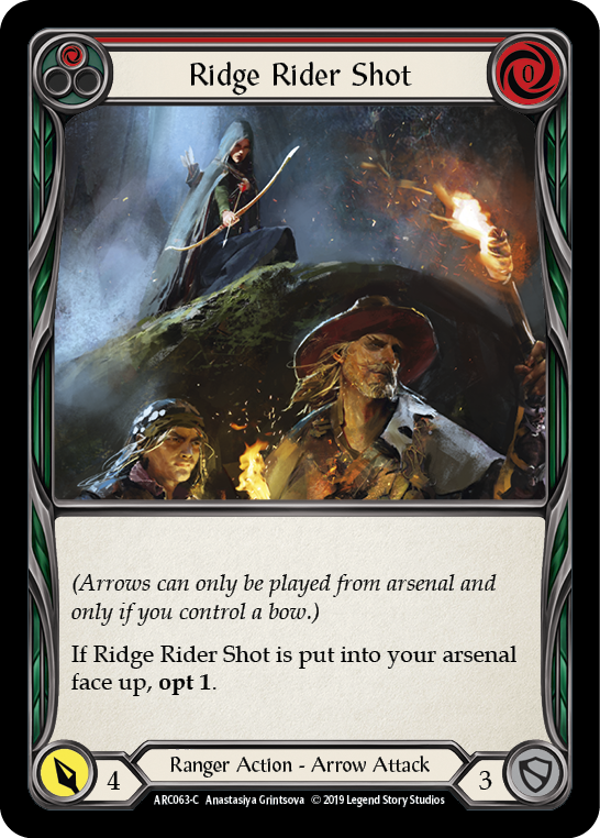 Ridge Rider Shot (rojo) [ARC063-C] (Arcane Rising) Primera edición Rainbow Foil 