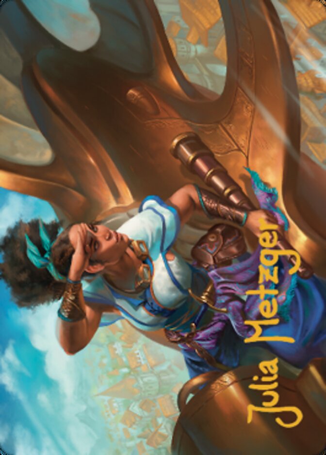Tarjeta artística Talas Lookout (firma estampada en oro) [Serie Dominaria United Art] 