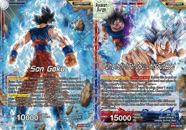 Son Goku // Ultra Instinct Son Goku, Límites superados (BT9-100) [Universal Onslaught] 
