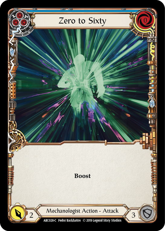 De cero a sesenta (azul) [ARC028-C] (Arcane Rising) 1.ª edición Rainbow Foil 