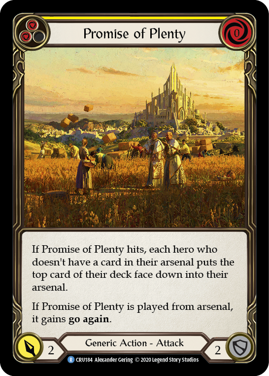 Promesa de abundancia (amarillo) [CRU184] (Crucible of War) 1.ª edición Rainbow Foil 
