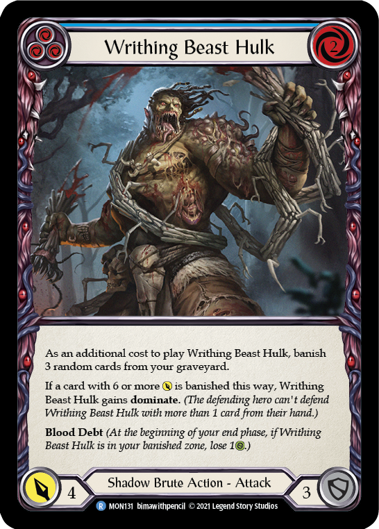 Writhing Beast Hulk (Azul) [MON131-RF] (Monarch) 1.ª edición Rainbow Foil 