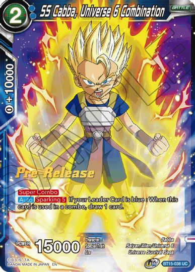 SS Cabba, combinación del Universo 6 (BT15-038) [Promociones de presentación de Saiyan Showdown] 