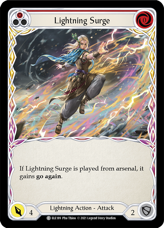 Lightning Surge (rojo) [ELE189] (Tales of Aria) 1.ª edición Rainbow Foil 