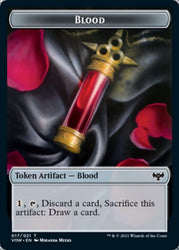 Constructo (015) // Sangre (017) Ficha de doble cara [Challenger Decks 2022 Tokens] 