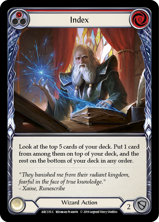 Índice (rojo) [ARC135-C] (Arcane Rising) 1.a edición Rainbow Foil 