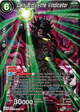 Dark Broly, el Vindicador (Común) (BT13-136) [Rivalidad Suprema] 