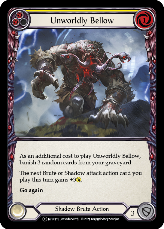 Unworldly Bellow (Amarillo) [U-MON151-RF] (Monarch Unlimited) Lámina arcoíris ilimitada 