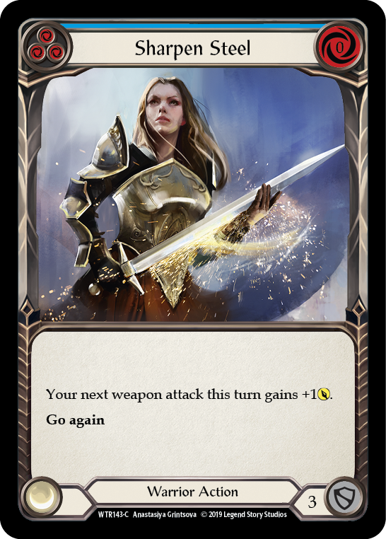 Sharpen Steel (Azul) [WTR143-C] (Bienvenido a Rathe) Lámina arcoíris Alpha Print 