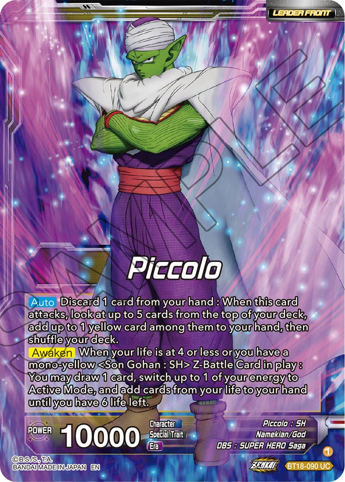 Piccolo // Piccolo, enfrentándose a nuevos enemigos (BT18-090) [Dawn of the Z-Legends] 
