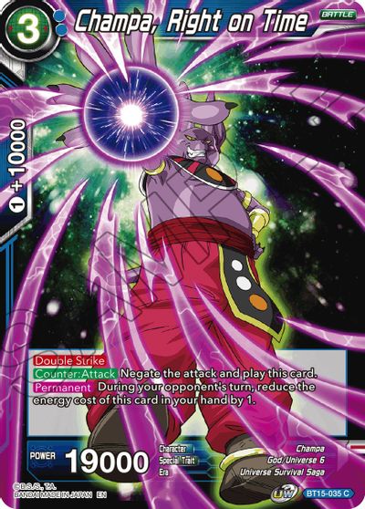 Champa, justo a tiempo (BT15-035) [Enfrentamiento Saiyan] 