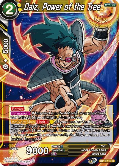 Daiz, poder del árbol (BT15-110) [Enfrentamiento Saiyan] 