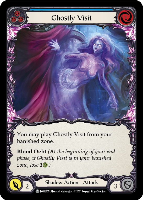 Visita fantasmal (azul) [MON205-RF] (Monarch) 1.ª edición Rainbow Foil 