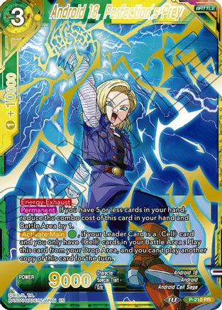 Androide 18, Presa de la perfección (estampado dorado) (P-210) [Mythic Booster] 