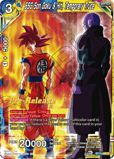 SSG Son Goku y Hit, Tregua temporal (BT15-146) [Promociones de presentación de Saiyan Showdown] 