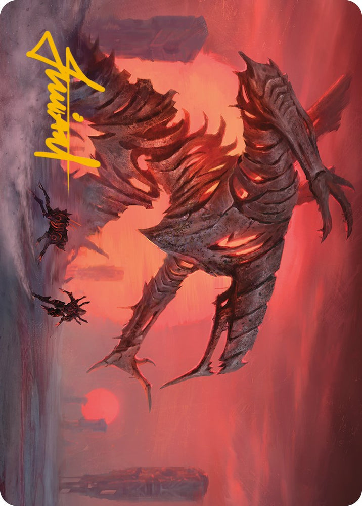 Tarjeta artística Zenith del Sol Rojo (firma estampada en oro) [Phyrexia: All Will Be One Art Series] 