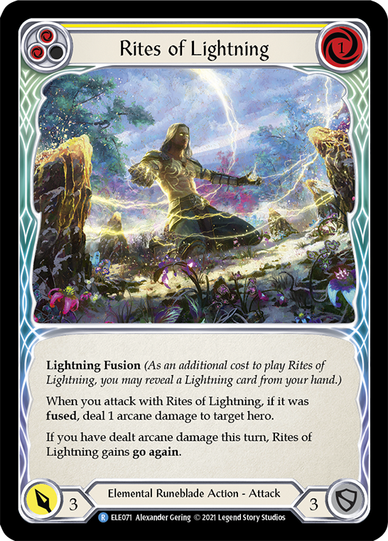 Rites of Lightning (Amarillo) [ELE071] (Tales of Aria) 1.ª edición Rainbow Foil 