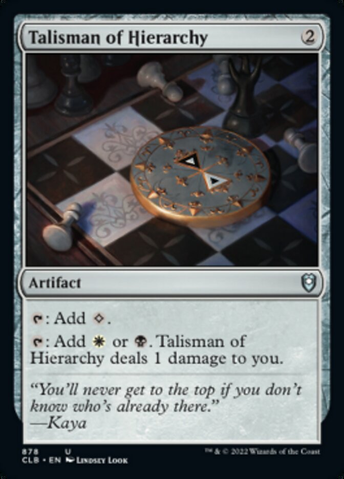 Talismán de jerarquía [Commander Legends: Batalla por Baldur's Gate] 
