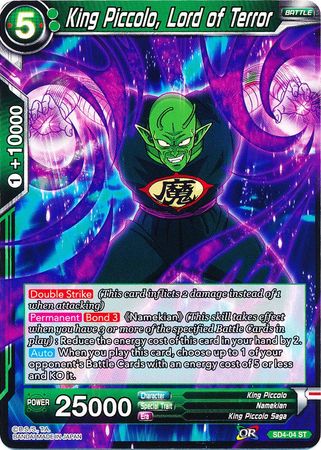 Rey Piccolo, Señor del Terror (Cubierta inicial - El guardián de los namekianos) (SD4-04) [Guerra colosal] 
