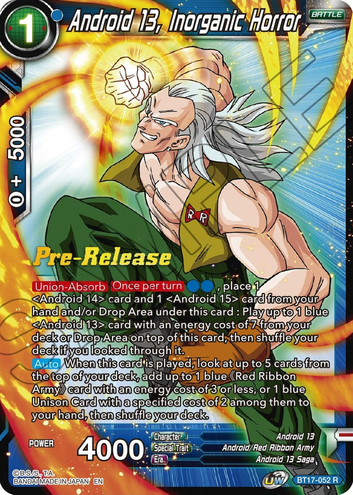 Androide 13, Terror inorgánico (BT17-052) [Promociones de presentación de Ultimate Squad] 