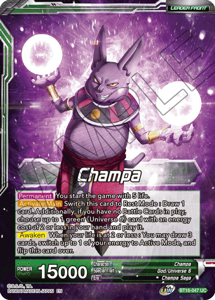 Champa // Champa, victoria a toda costa (BT16-047) [Promociones de presentación de Realm of the Gods] 
