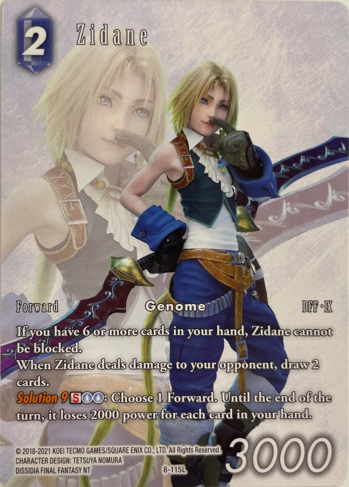Zidane (Arte completo) [Tarjetas promocionales del Opus VIII] 