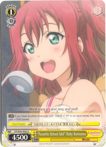 "Favorite School Idol" Ruby Kurosawa (LSS/W45-E023 C) [Love Live! Sunshine!!] - Blue Jay's Cauldron