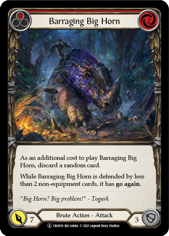 Barraging Big Horn (Rojo) [U-CRU010] (Crucible of War Unlimited) Ilimitado Normal 