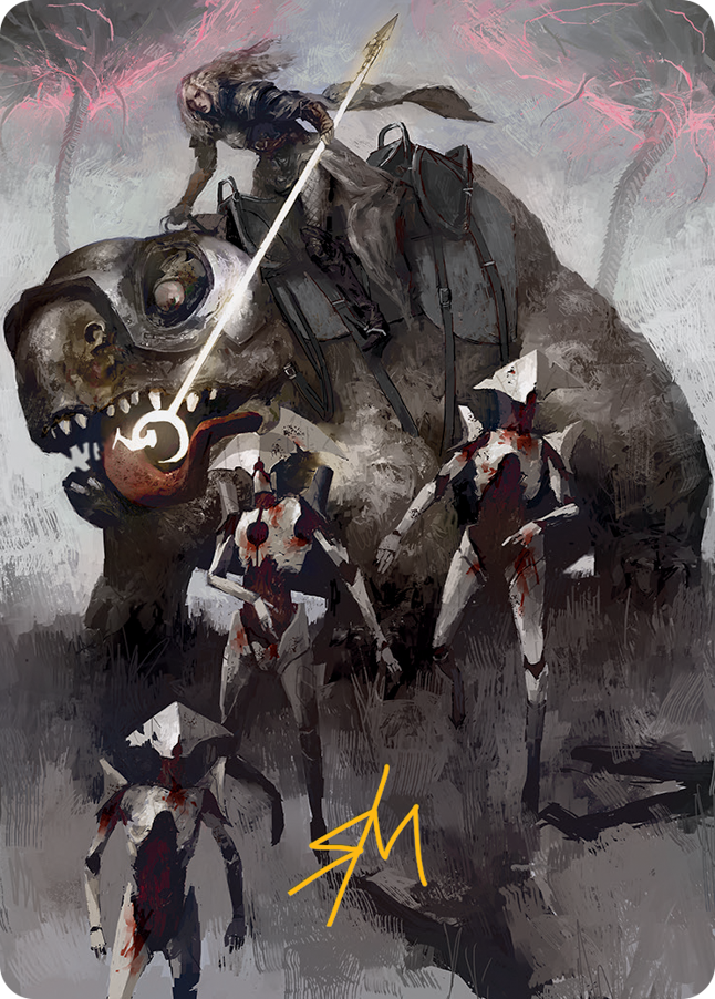 Tarjeta artística de Thalia y el monstruo Gitrog (firma estampada en oro) [Serie de arte March of the Machine] 