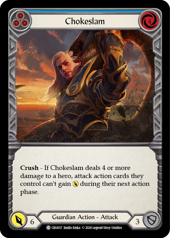 Chokeslam (Azul) [CRU037] (Crucible of War) 1.ª edición Lámina arcoíris 