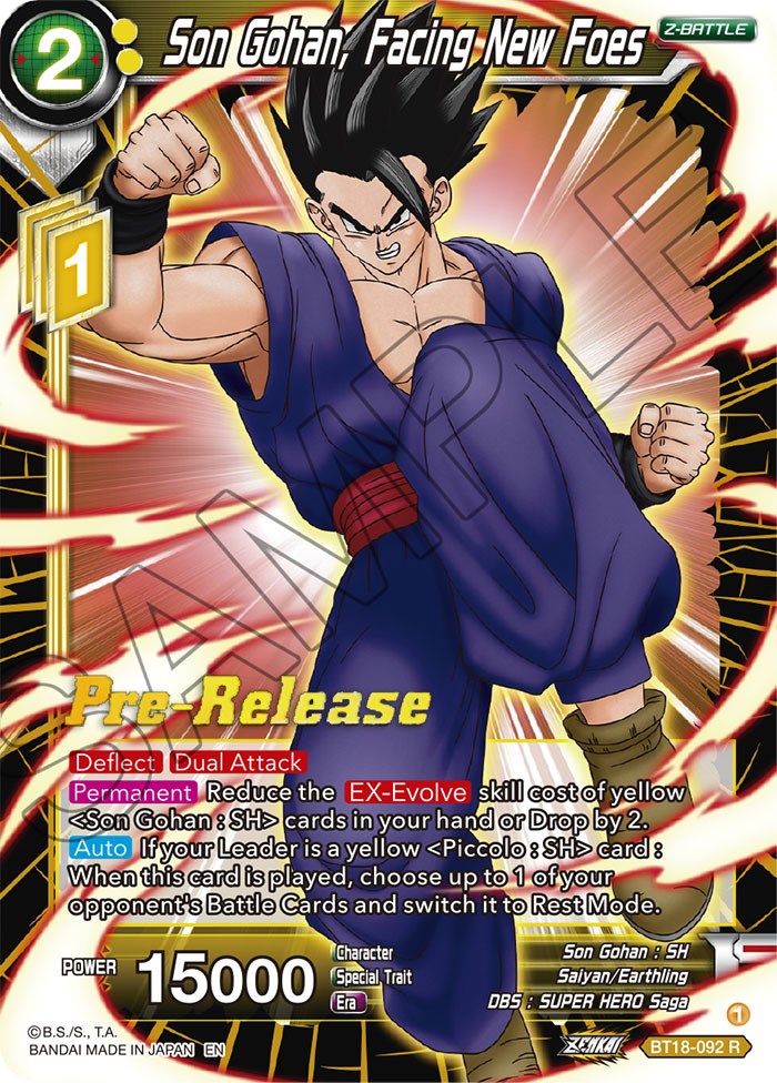 Son Gohan, enfrentando nuevos enemigos (BT18-092) [Promociones de presentación de Dawn of the Z-Legends] 
