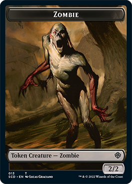 Zombi // Ficha de doble cara del Caballero Zombi [Mazos Starter Commander] 