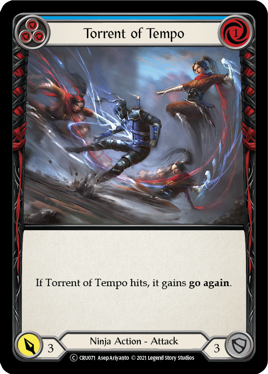 Torrent of Tempo (Azul) [U-CRU071] (Crucible of War Unlimited) Lámina arcoíris ilimitada 