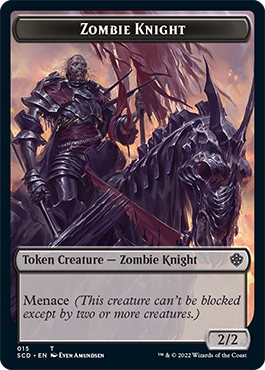 Zombi // Ficha de doble cara del Caballero Zombi [Mazos Starter Commander] 
