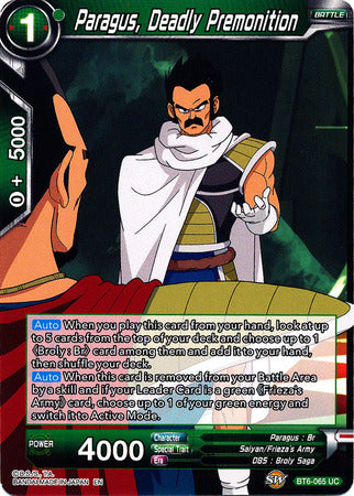 Paragus, Premonición mortal (BT6-065) [Reyes Destructores] 