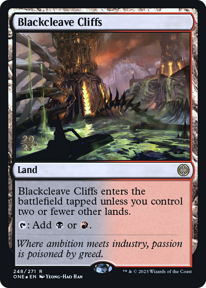 Blackcleave Cliffs [Phyrexia: Promociones de presentación de All Will Be One] 