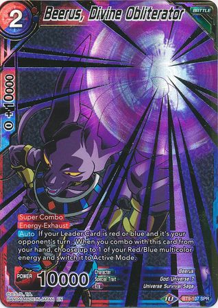 Beerus, Obliterador Divino (SPR) (BT9-107) [Embestida Universal] 