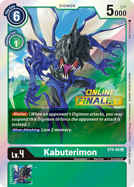 Kabuterimon [ST4-08] (Finalista en línea) [Starter Deck: Giga Green Promos] 