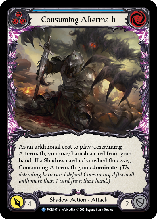 Consuming Aftermath (Azul) [MON197-RF] (Monarch) 1.a edición Rainbow Foil 