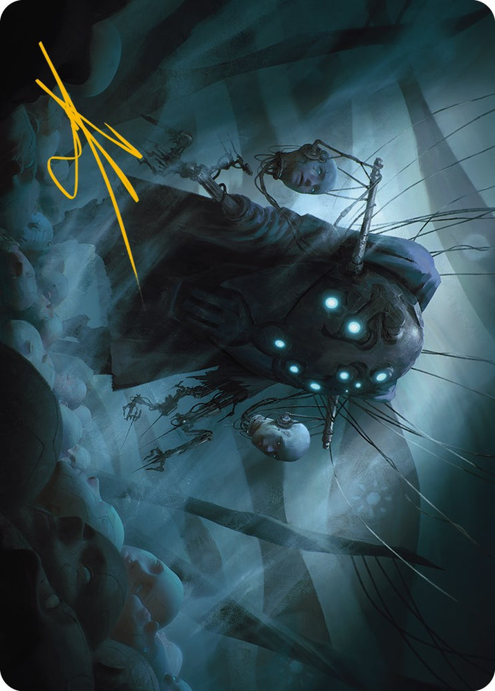 Tarjeta de arte Meldweb Curator (firma estampada en oro) [Phyrexia: All Will Be One Art Series] 