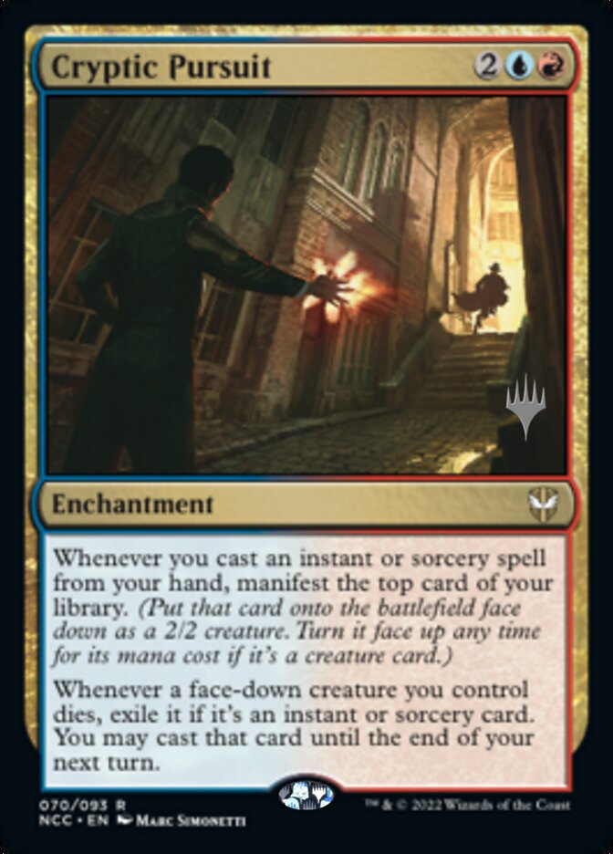 Cryptic Pursuit (paquete promocional) [Calles de las nuevas promociones de Capenna Commander] 