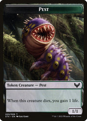 Plaga (005) // Sangre (017) Ficha de doble cara [Challenger Decks 2022 Tokens] 